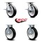 Service Caster 8 Inch Kingpinless Rubber on Aluminum Wheel Caster Brakes 2 Rigid SCC, 2PK SCC-KP30S820-RAR-SLB-2-R-2 - alternate 3